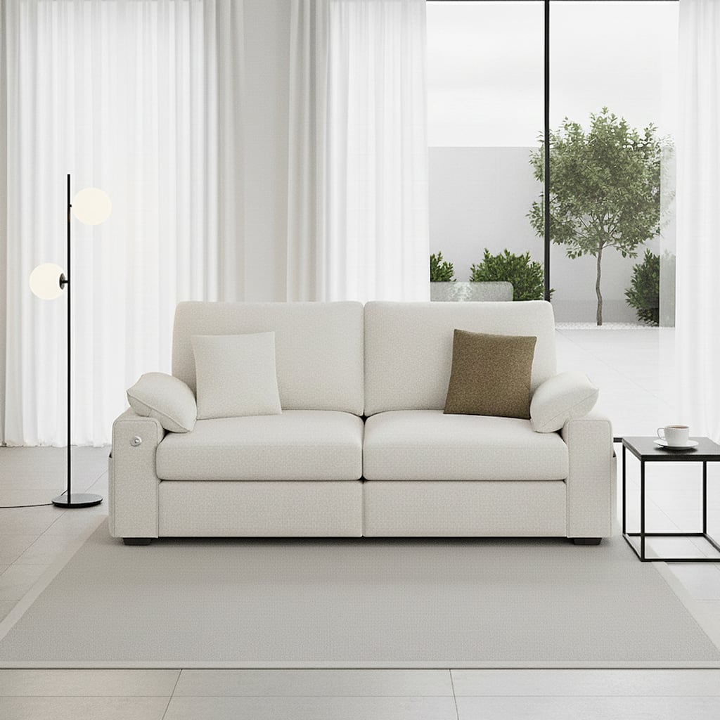 Oversized Modern Loveseat Upgraded Extra Wide 2 Seater Couch USB/Type-C Charging