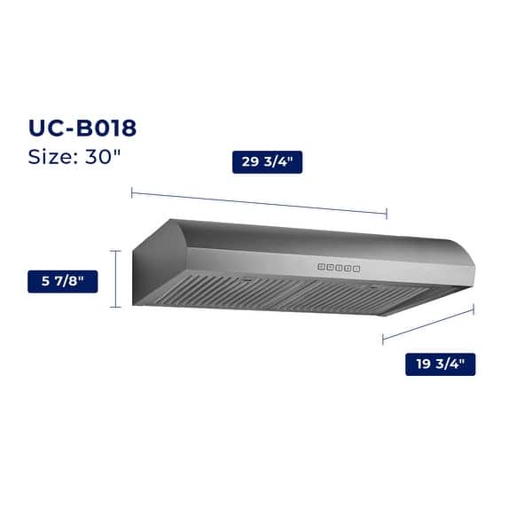 Hauslane Chef Series 30inch B018 Convertible Under Range Hood