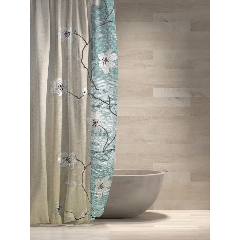 Magnolia Vine Fabric Shower Curtain