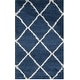 preview thumbnail 133 of 161, SAFAVIEH Hudson Shag Estella Diamond Trellis 2-inch Thick Rug 3' x 5' - Navy/Ivory