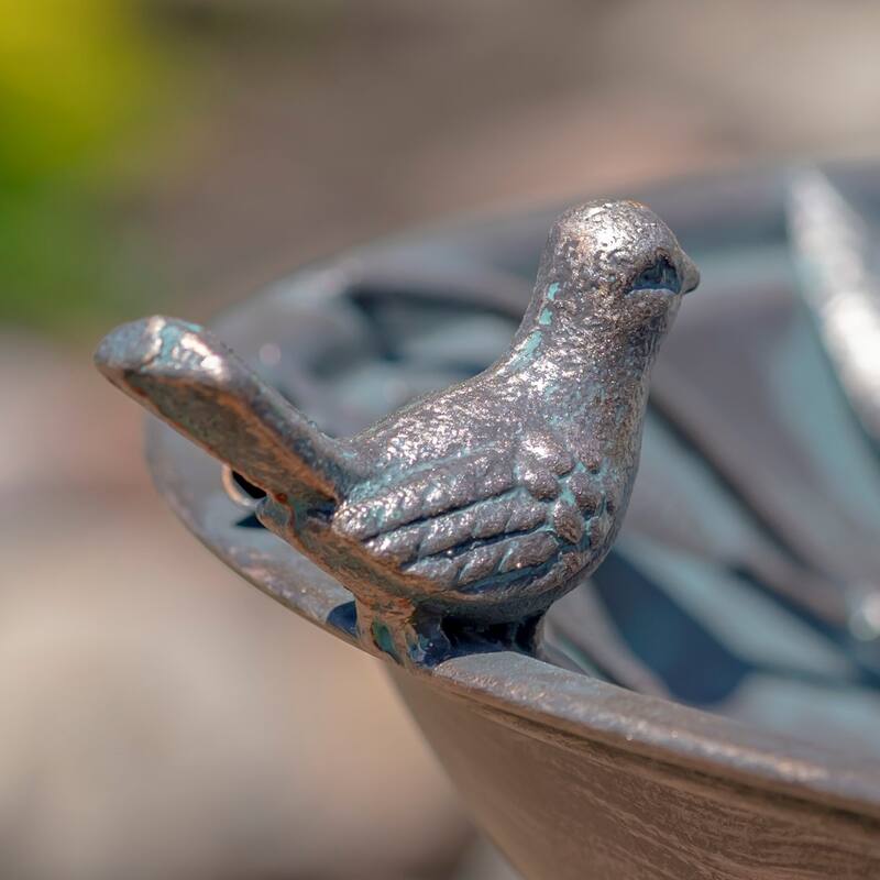 Two Birds Iron Birdbath