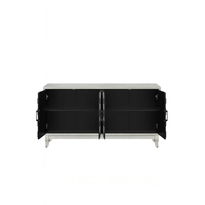 4-Door Wooden Entryway Cabinet