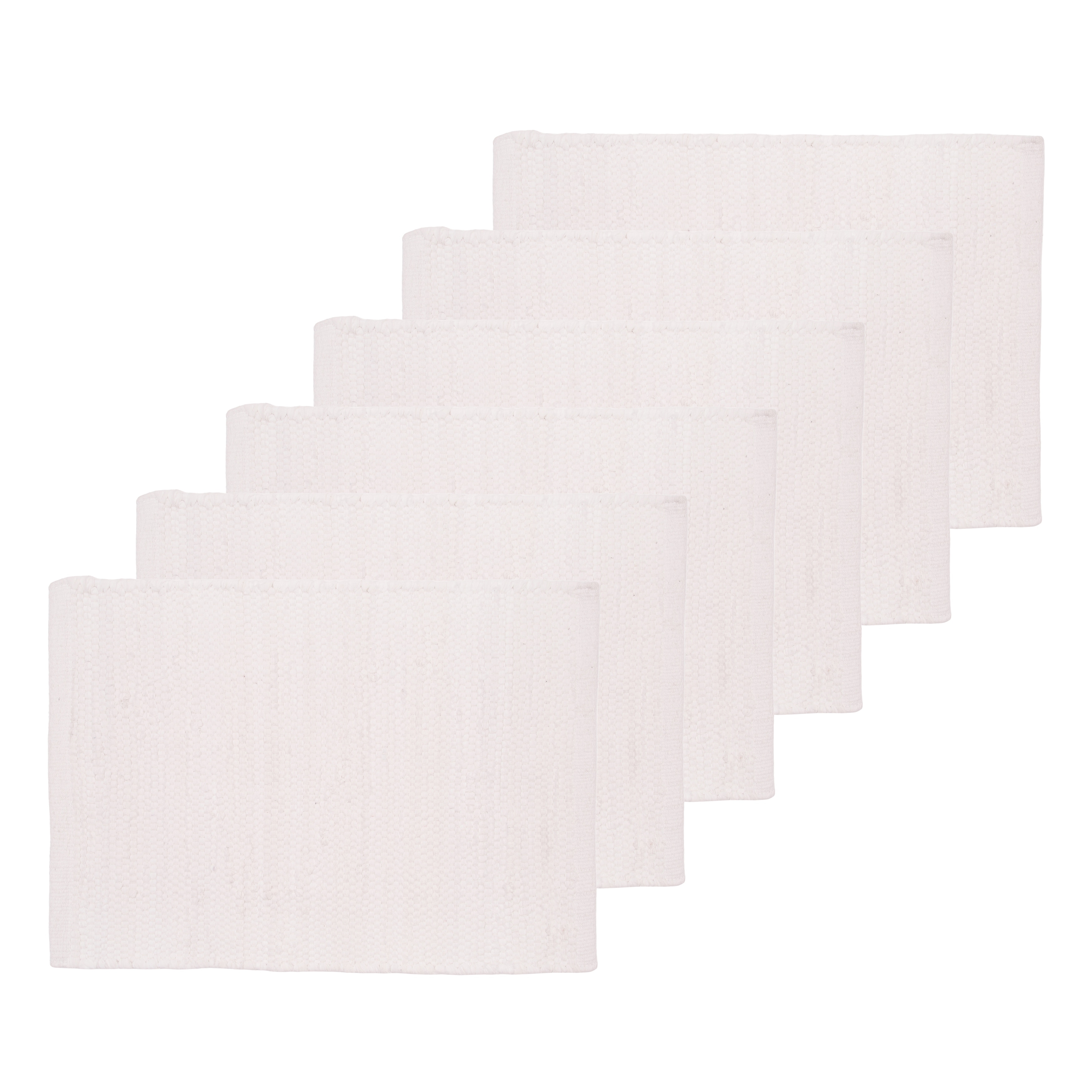 White Chindi Placemat Set 6