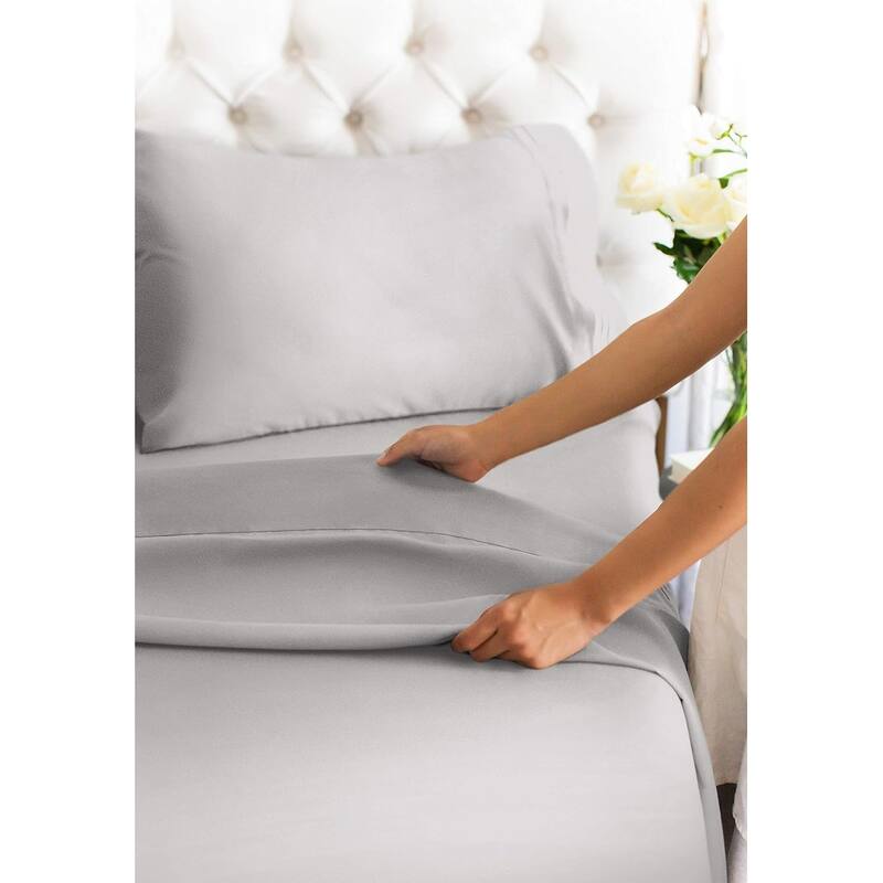 CGK Linens 4 Piece 100% Cotton Inch Extra Deep Pocket Bed Sheet Set