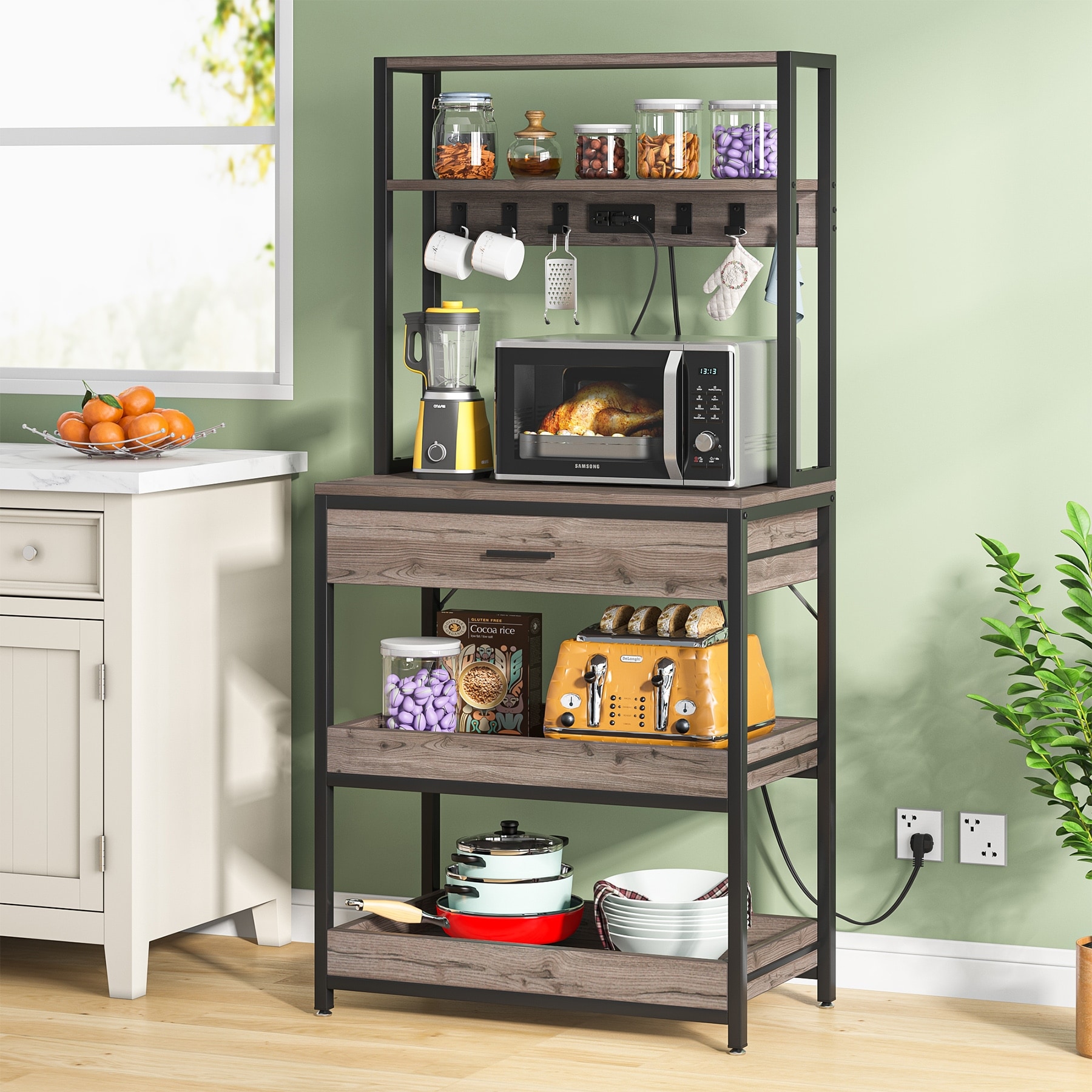 Rustic deals bakers rack