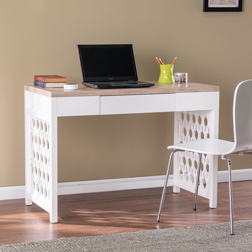 SEI Furniture Wallington Transitional White Wood Writing Desk