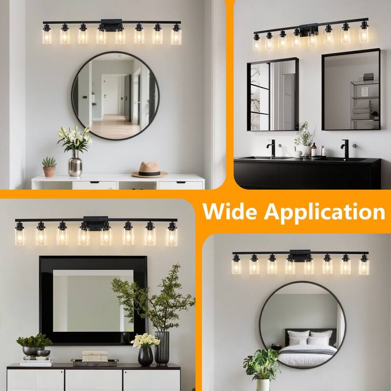 Bathroom Vanity Light With Clear Glass Shades For Vanity Mirror, Bathroom, Or Hallway
