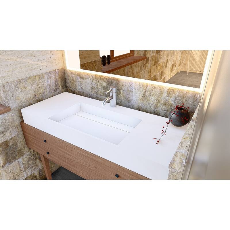 Amelia 36" - 72" Solid Surface Bathroom Vanity Top