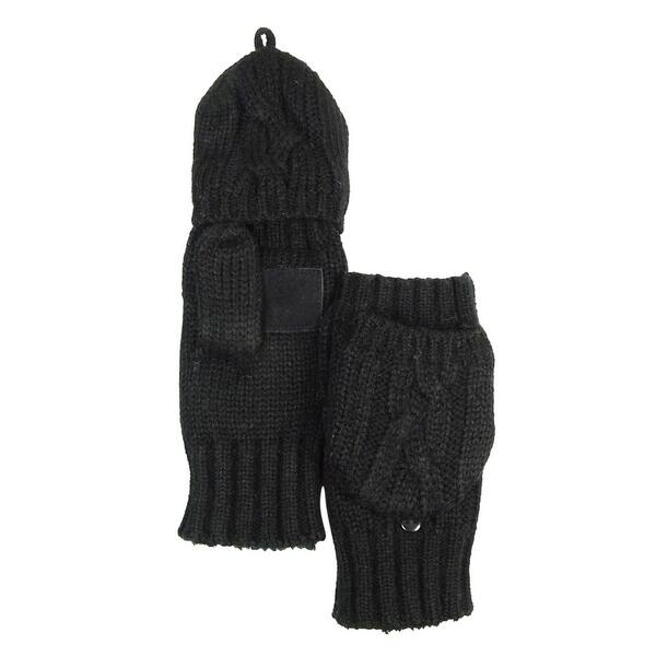 Shop Isotoner Women S Signature Casual Cable Knit Flip Top Mittens