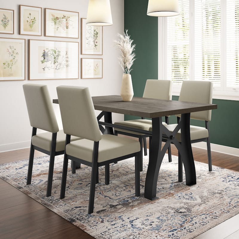 Amisco Avery Upholstered Dining Chair with Metal Legs