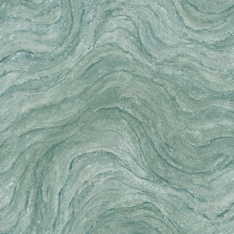 Galerie Wallcoverings Bricks and More Collection Marble Optic Matte Finish Vinyl on Non-woven Wallpaper Roll - 33-feet long x 21-inches wide - Green