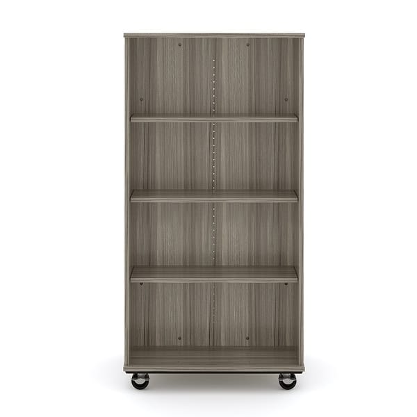 slide 2 of 16, Tot Mate Open Double Sided Mobile Storage Locker / Bookcase - 60H