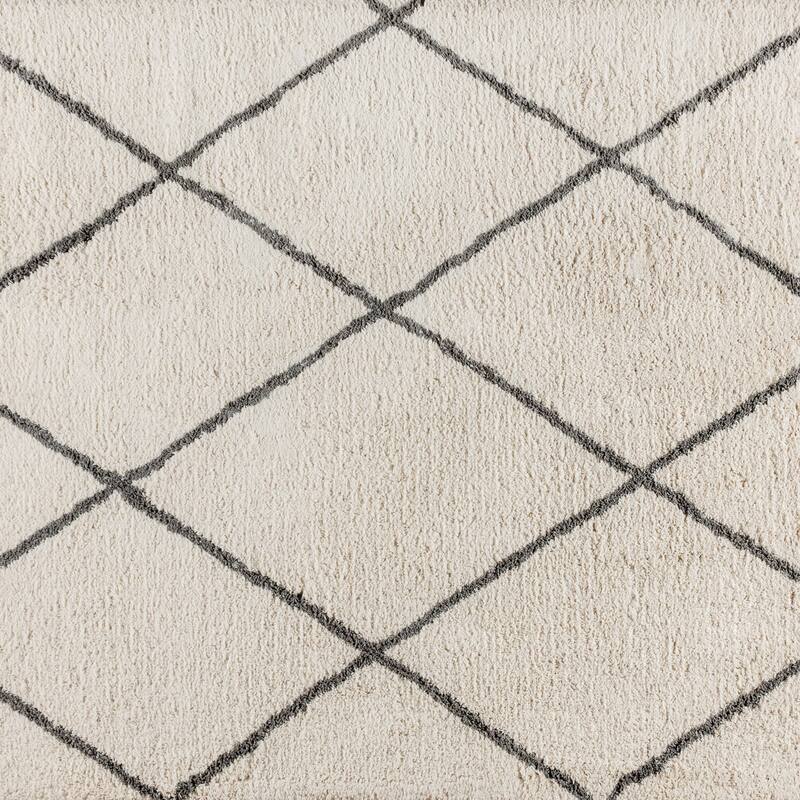 Shag Style Diamond Trellis Area Rug