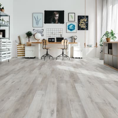 Pike 6x48 Hickory Grey SPC Matte Wood Look Plank Vinyl Tile - Floor & Wall - Large Format