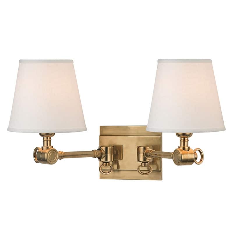 Hudson Valley Lighting Hillsdale 2 Light 10" Tall Wall Sconce - Aged Brass