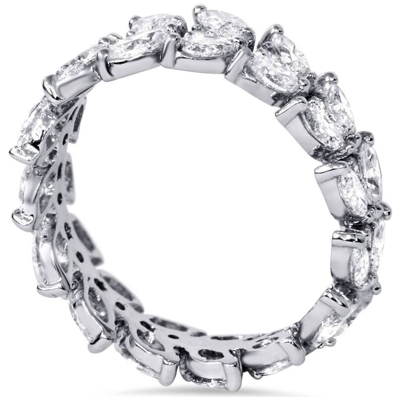 2 3/4ct Marquise Diamond Eternity Ring 14K White Gold