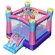 preview thumbnail 4 of 15, 3-in-1 Princess Theme Inflatable Castle without Blower - 104.5" x 131.5" x 98.5"(L x W x H)