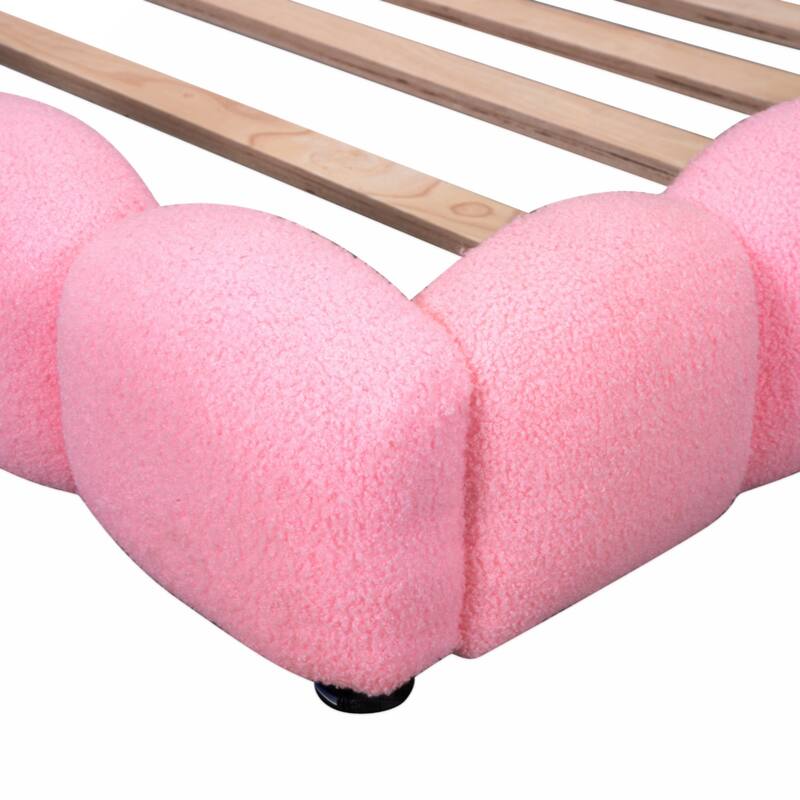 Upholstered Full Size platform bed with USB Ports and LED belt