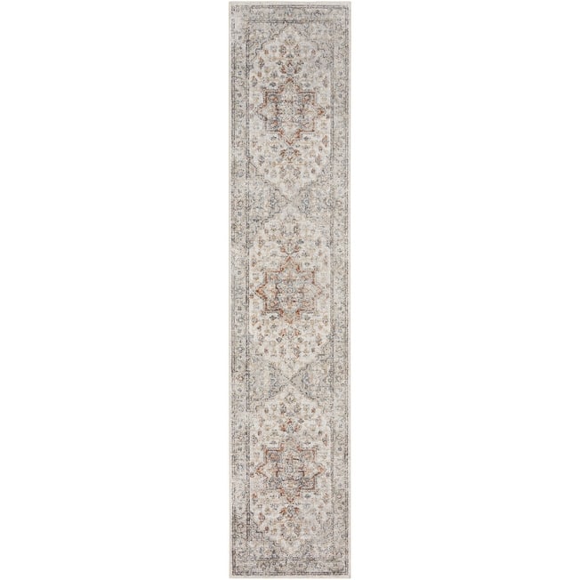 Nourison Abby Machine Washable Indoor only Persian Floral Area Rug.