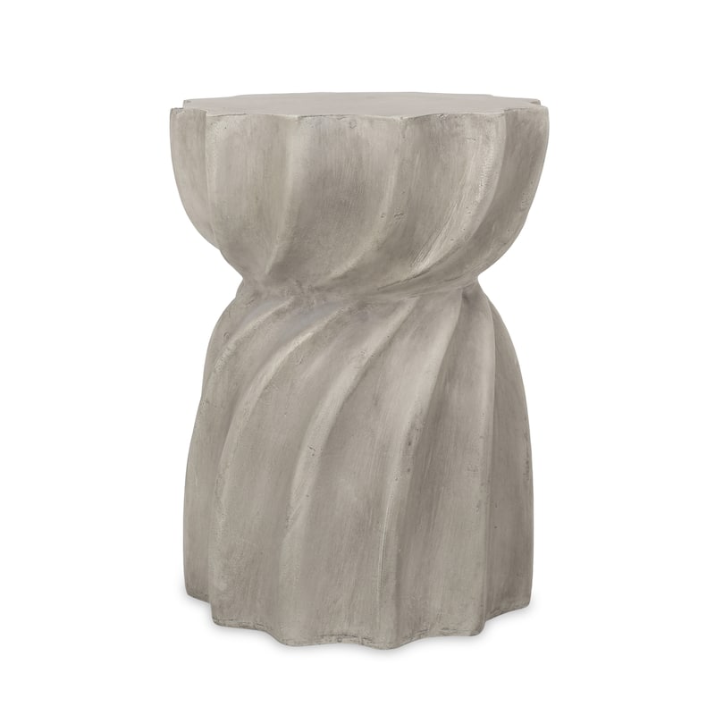 Canis Indoor Contemporary Lightweight Concrete Accent Side Table by Christopher Knight Home - 14.00"W x 14.00"D x 18.50"H - Concrete Finish