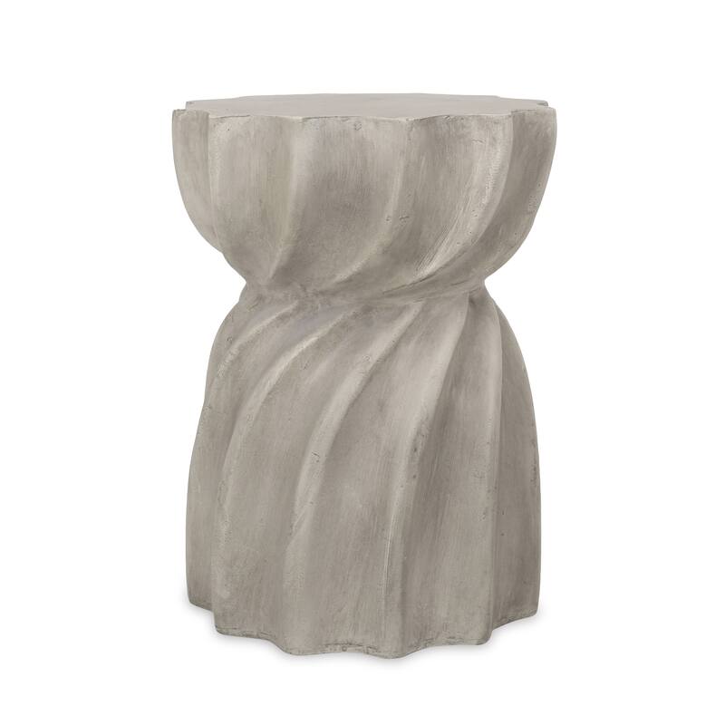 Canis Outdoor Lightweight Accent Side Table by Christopher Knight Home - 14.00"W x 14.00"D x 18.50"H - Concrete Finish