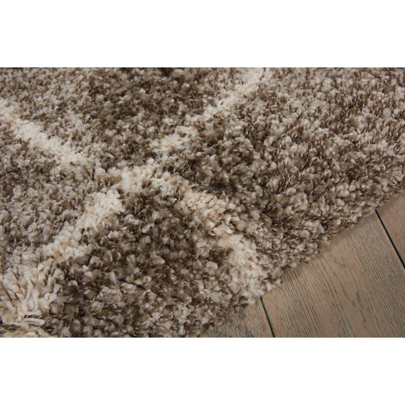 Nourison Brisbane Large Diamond Geometric Modern Shag Area Rug