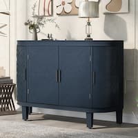 Accent Table Sideboard with Antique Pattern Doors, Wooden Console Table ...