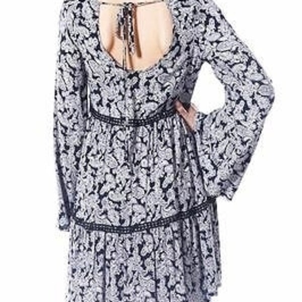 bell sleeve hippie dress