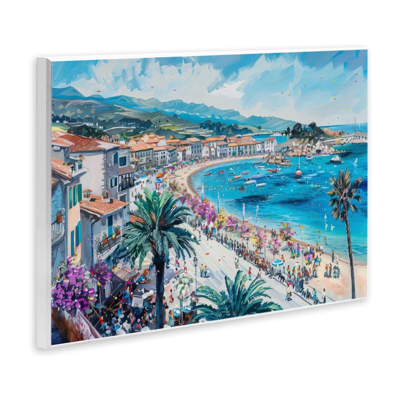 Stupell Busy Summer Beach Town Wall Plaque Art Design By LSR Design Studio