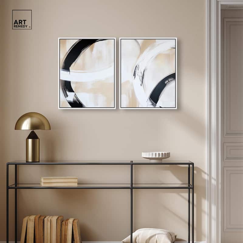 Neutral Interplay II Canvas Set of 2 by Art Remedy