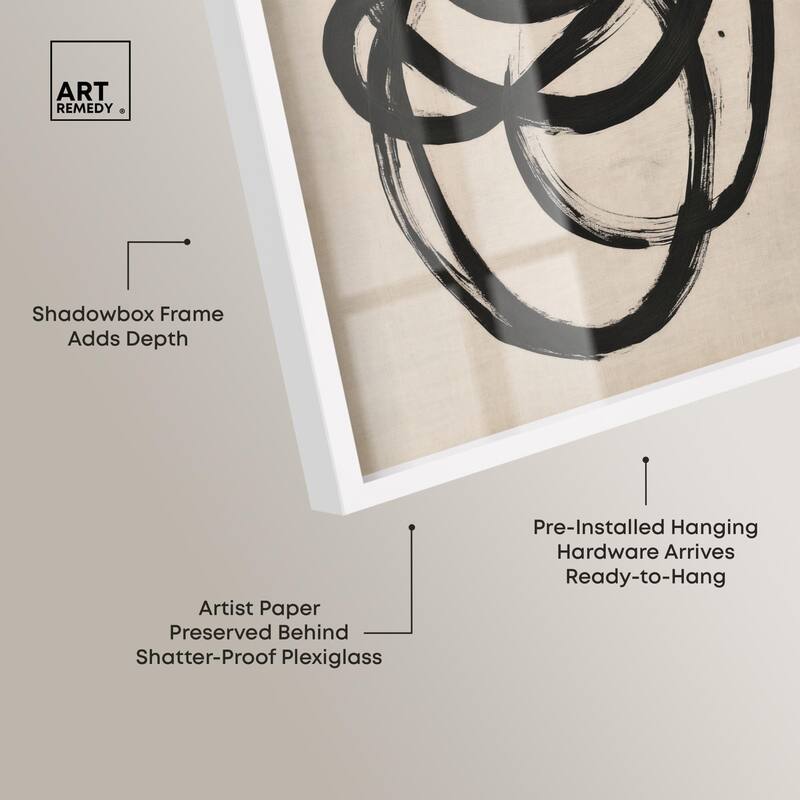 Beige Black I Shadowbox by Art Remedy