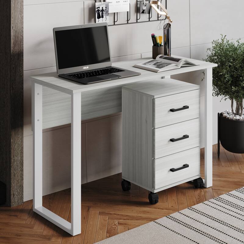 CraftPorch Luxury Writing Table with Drawer Cabinet