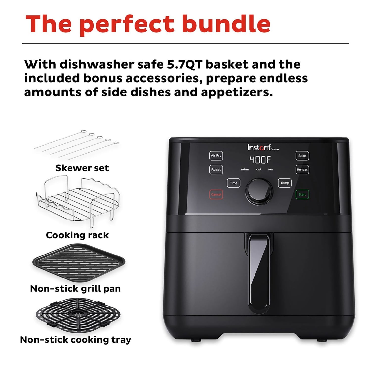 Instant Pot Vortex 5.7 quart Air Fryer with Accessories