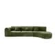 preview thumbnail 6 of 10, Christopher Knight Home- Buker Curved Polyester Sectional Sofa
