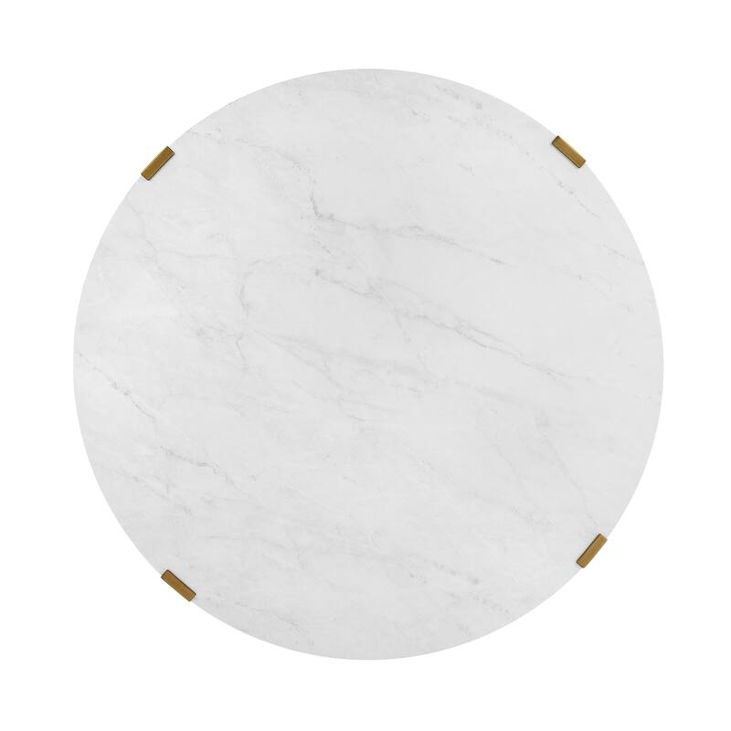 Ledel Modern Rustic Round Coffee Table Cocktail Table