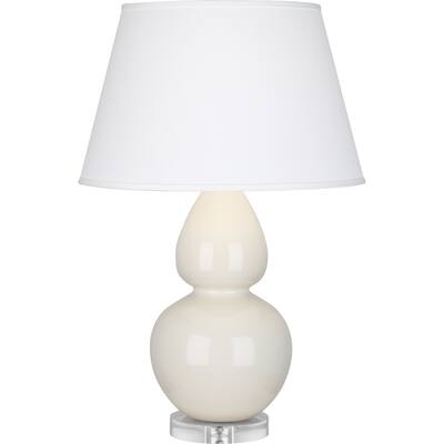 Robert Abbey A756X One Light Table Lamp Double Gourd Bone Glazed Ceram - Exact Size