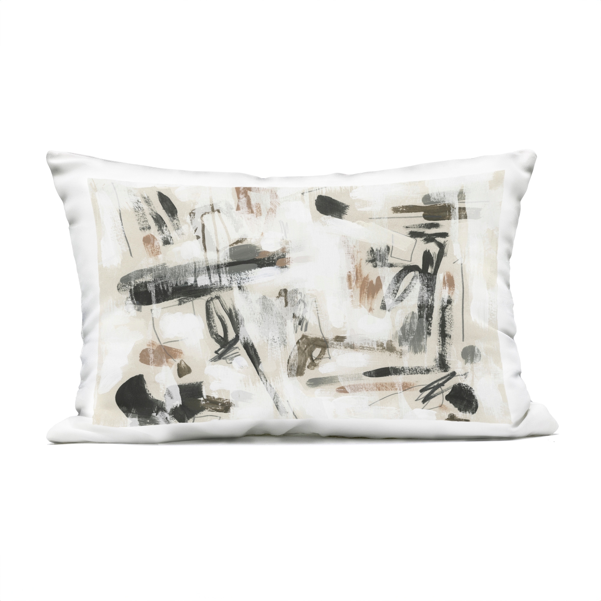 Stupell Subtle Abstract Brush Strokes Printed Outdoor Throw Pillow Design by June Erica Vess