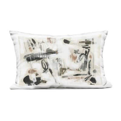 Stupell Subtle Abstract Brush Strokes Printed Outdoor Throw Pillow Design by June Erica Vess