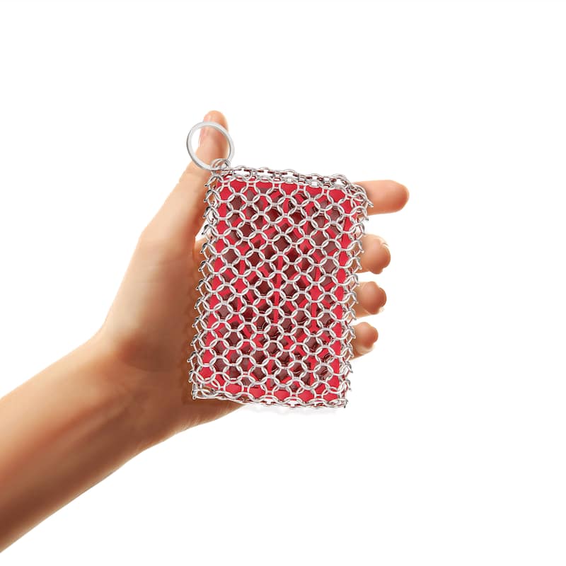 HIC Kitchen Chainmail Cast Iron Scrubber
