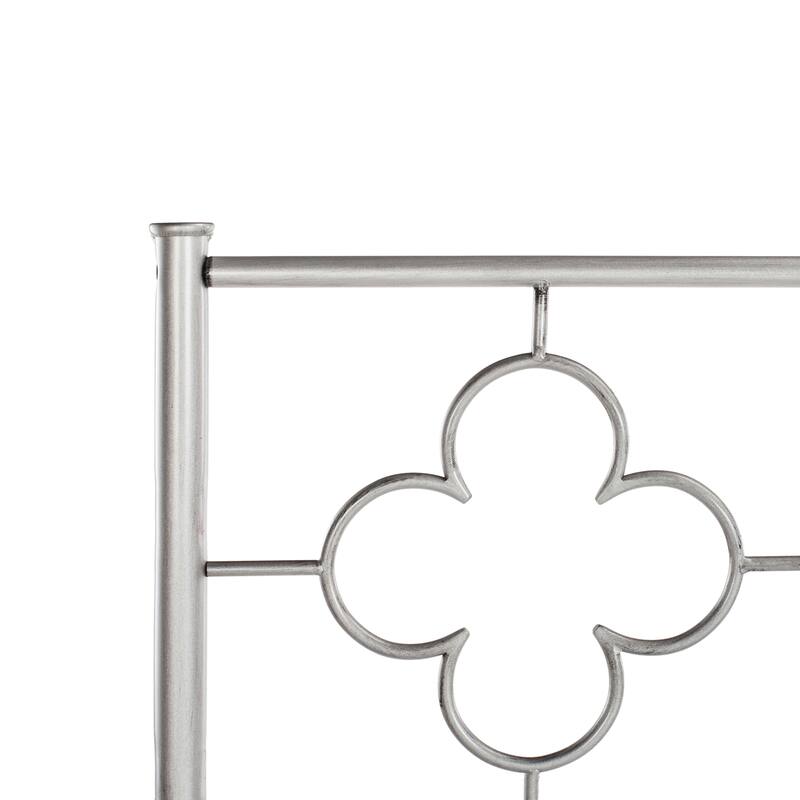 SAFAVIEH Bedding Morris Lattice Metal Queen size bed - Antique Silver