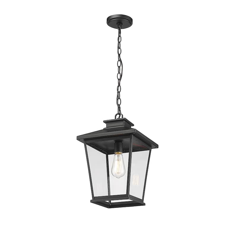 Millennium Lighting Bellman 1 Light Outdoor Hanging Lantern with Clear Seedy Glass Shades