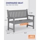 preview thumbnail 8 of 50, WINSOON All-Weather HIPS Outdoor Garden Bench, 56" Adirondack Outdoor Patio Bench