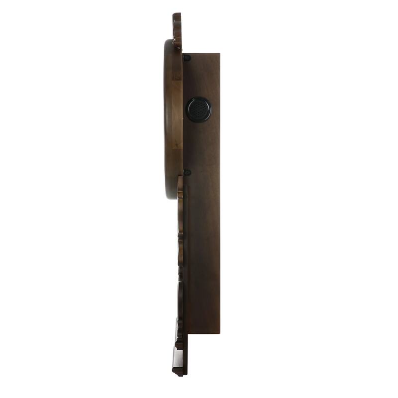 Bedford Clock Collection Chestnut Chiming Pendulum Wall Clock - 13.75"x4.5"x31"