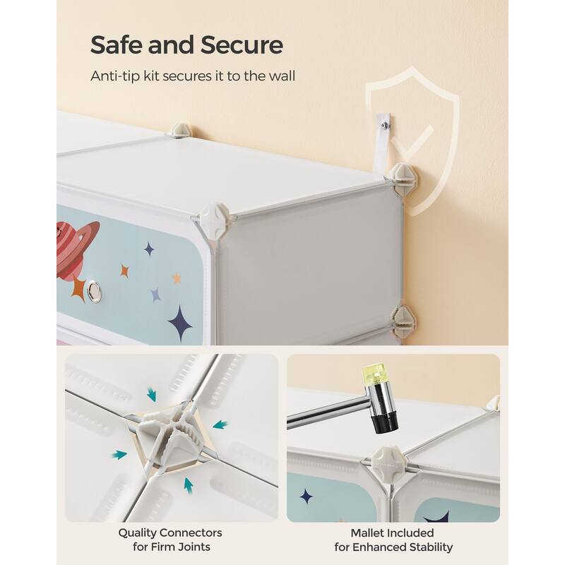 Kids Shoe Storage Solutions with Convenient Doors and Metal Wire Frame Perfect for Playrooms or Entryways