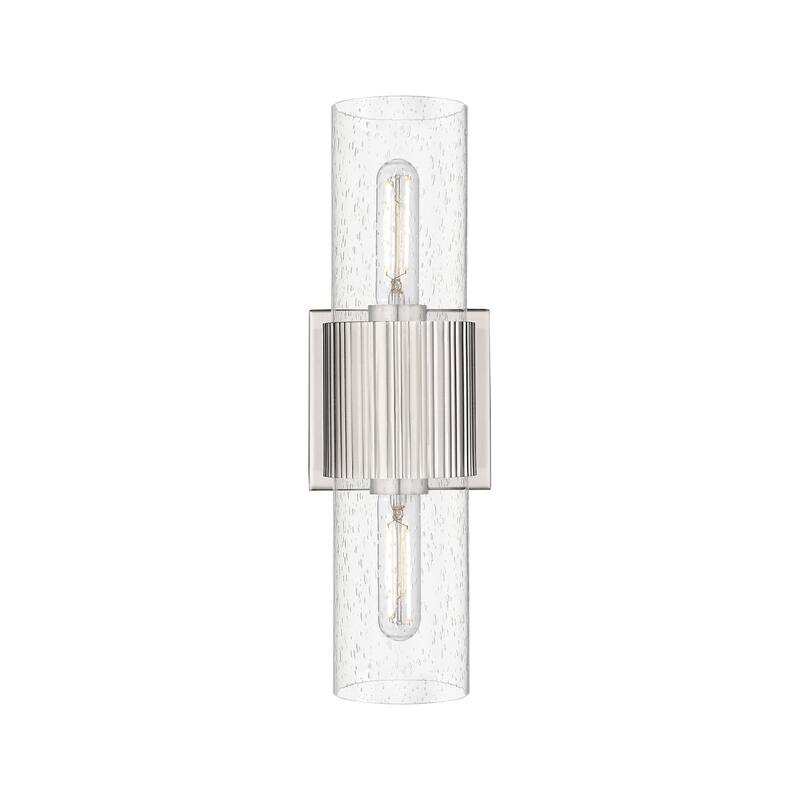 Innovations Lighting Bolivar - 2 Light 7" Wall-Mounted Bath Vanity Light - Satin Nickel/Seedy