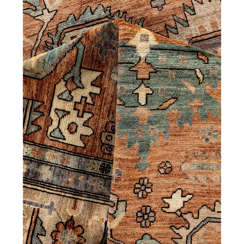Serapi One-of-a-Kind Hand-Knotted Area Rug - Orange - 9' 11" x 13' 9"