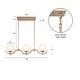 preview thumbnail 8 of 8, Mid-Century Modern 3-Light Gold Frosted Glass Linear Chandelier for Kitchen Island - 30"W x 7.5"H