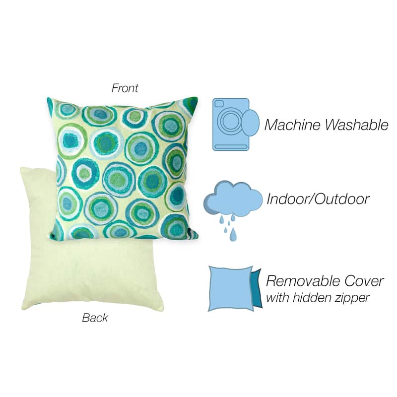 Liora Manne Visions II Puddle Dot Indoor/Outdoor Pillow Spa 12"X20"