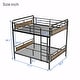 preview thumbnail 6 of 26, Metal Bunk Bed, Industrial Detachable Bunkbeds with Safety Guard Rails for Teens