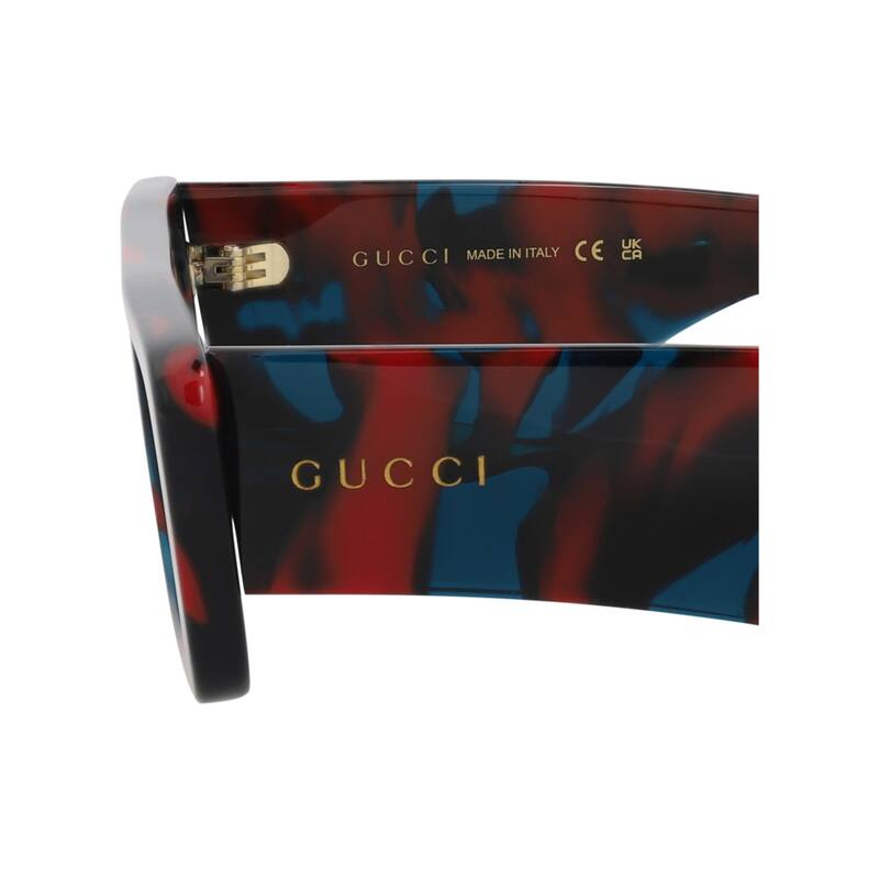 Gucci Square-Frame Recycled Acetate Sunglasses - Havana Havana Blue - NS